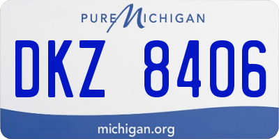MI license plate DKZ8406
