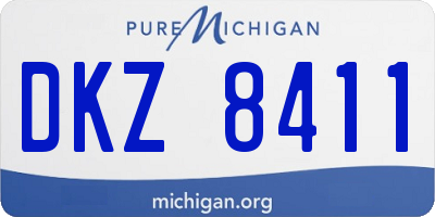 MI license plate DKZ8411