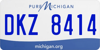 MI license plate DKZ8414