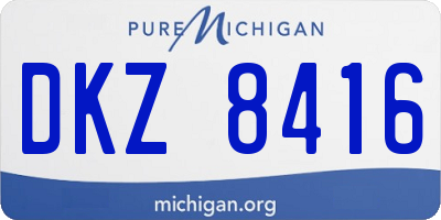 MI license plate DKZ8416