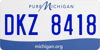 MI license plate DKZ8418