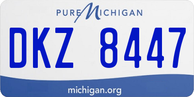 MI license plate DKZ8447