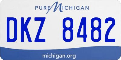 MI license plate DKZ8482