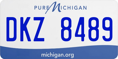MI license plate DKZ8489