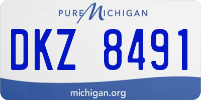 MI license plate DKZ8491