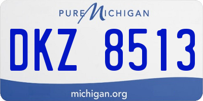 MI license plate DKZ8513