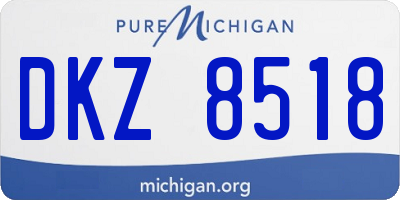 MI license plate DKZ8518