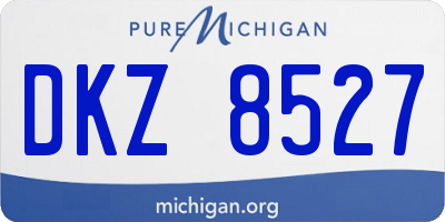 MI license plate DKZ8527