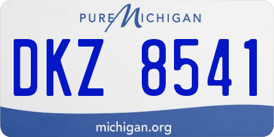 MI license plate DKZ8541