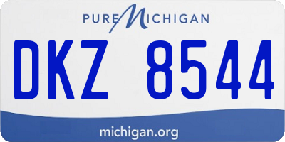 MI license plate DKZ8544