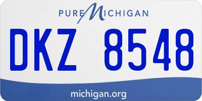 MI license plate DKZ8548