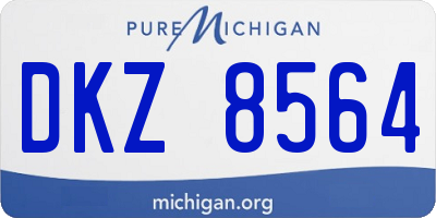 MI license plate DKZ8564