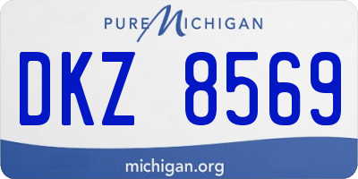 MI license plate DKZ8569