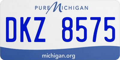 MI license plate DKZ8575