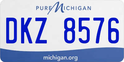 MI license plate DKZ8576