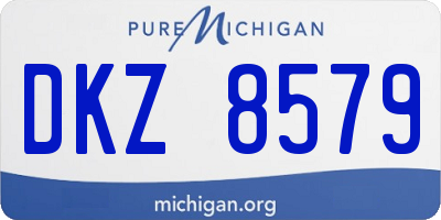 MI license plate DKZ8579