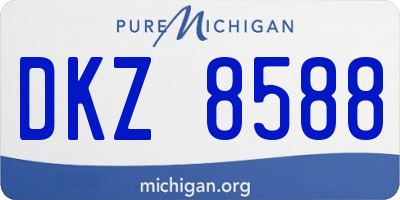 MI license plate DKZ8588