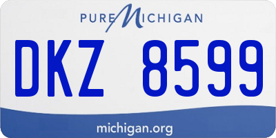 MI license plate DKZ8599
