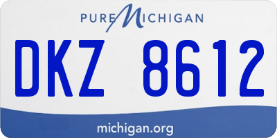 MI license plate DKZ8612