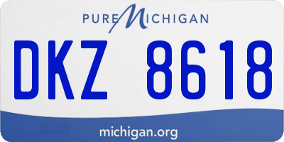 MI license plate DKZ8618