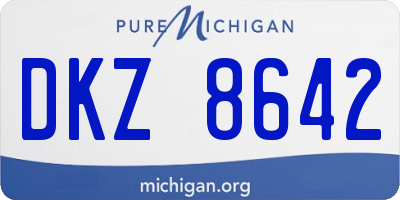 MI license plate DKZ8642