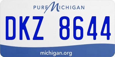 MI license plate DKZ8644