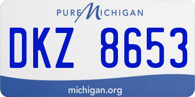 MI license plate DKZ8653