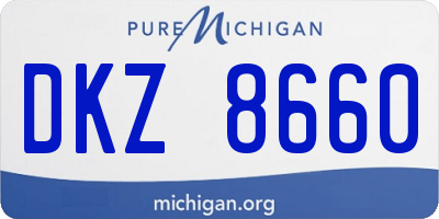 MI license plate DKZ8660