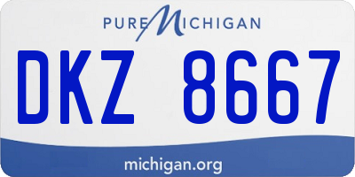 MI license plate DKZ8667