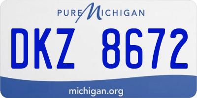 MI license plate DKZ8672