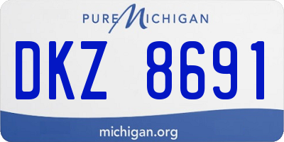 MI license plate DKZ8691