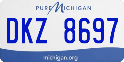 MI license plate DKZ8697