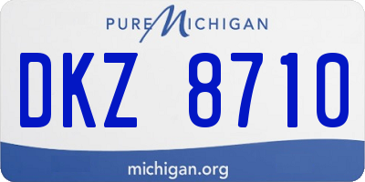 MI license plate DKZ8710