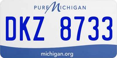 MI license plate DKZ8733