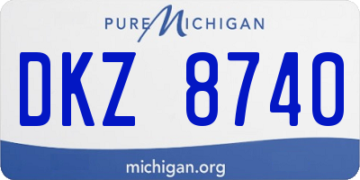 MI license plate DKZ8740