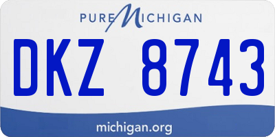 MI license plate DKZ8743