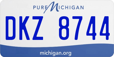 MI license plate DKZ8744