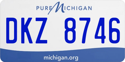 MI license plate DKZ8746