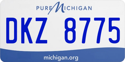 MI license plate DKZ8775