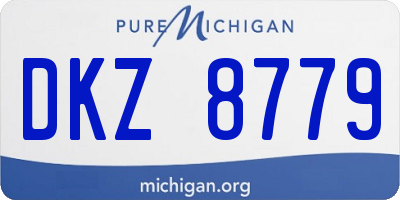 MI license plate DKZ8779