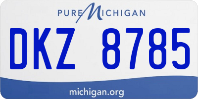 MI license plate DKZ8785