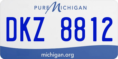 MI license plate DKZ8812