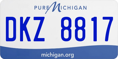 MI license plate DKZ8817