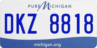 MI license plate DKZ8818