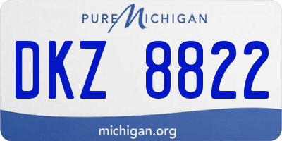 MI license plate DKZ8822