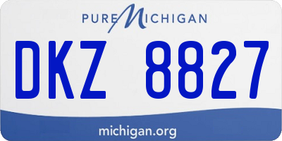 MI license plate DKZ8827