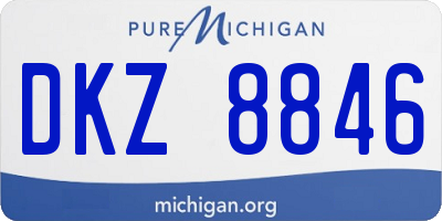 MI license plate DKZ8846