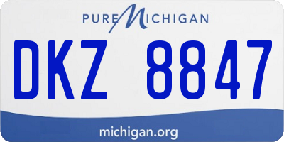 MI license plate DKZ8847