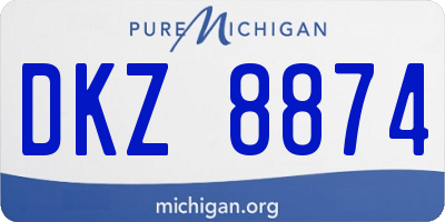 MI license plate DKZ8874