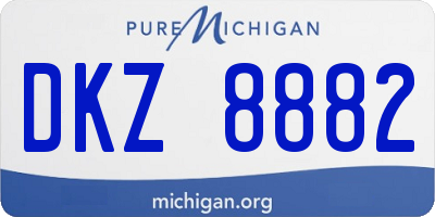 MI license plate DKZ8882